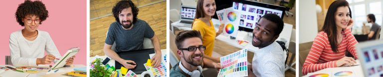 Photos of graphic designers