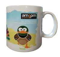 corporate gift mug with branded image