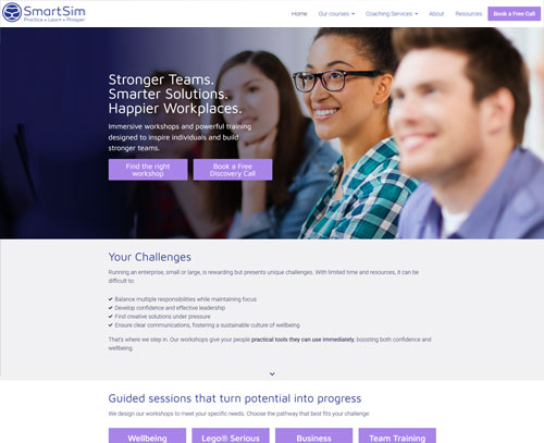 responsive website design for Smartsim Global