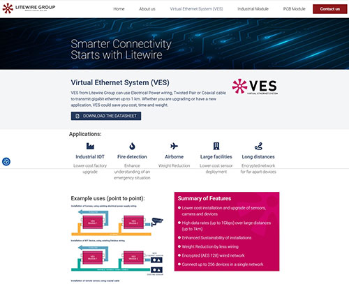 responsive website design by am:pm graphics for Litewire group